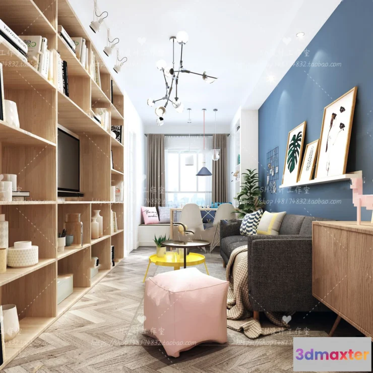 1118318 - LIVING ROOM 3D SCENES - VRAY RENDER - 528