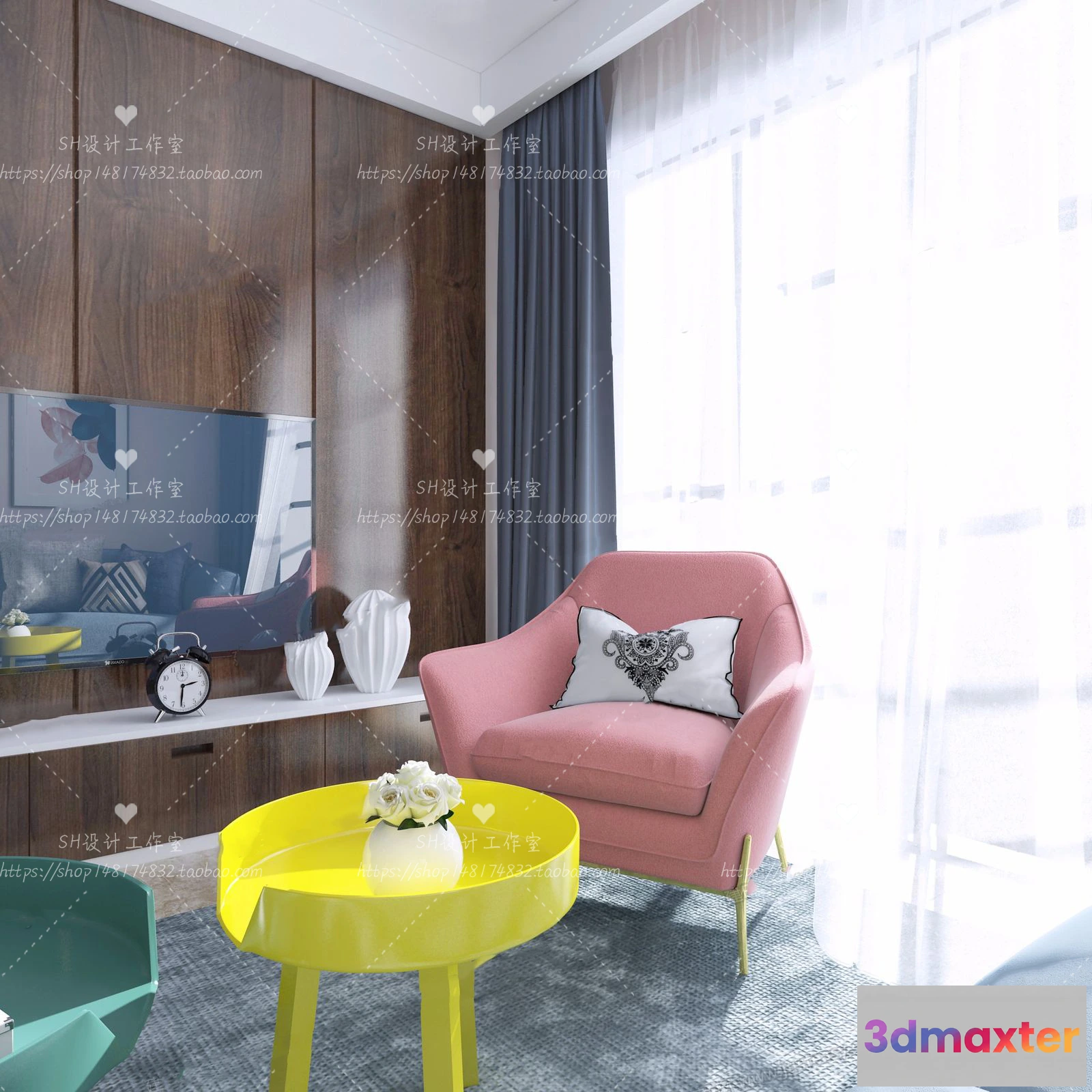 1118322 - LIVING ROOM 3D SCENES - VRAY RENDER - 530