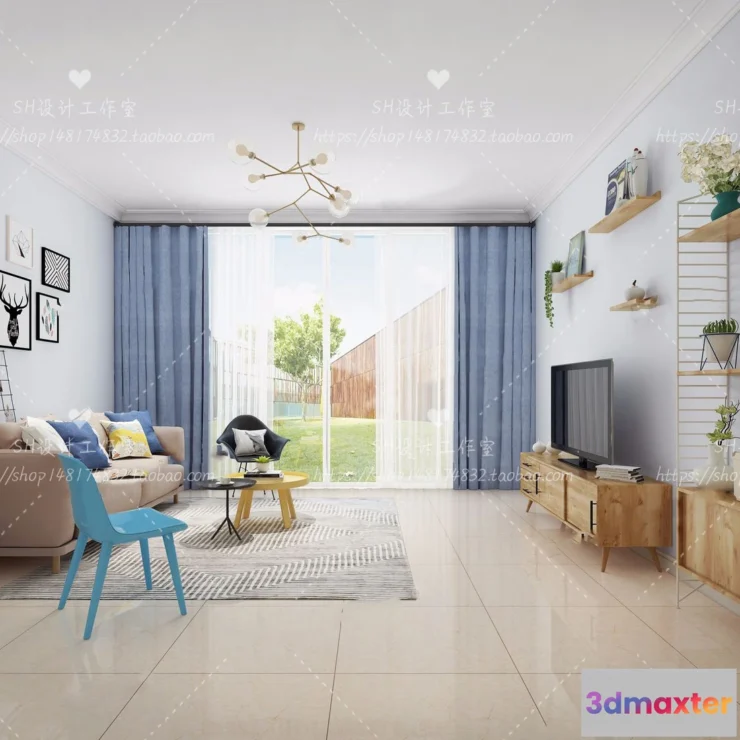 1118326 - LIVING ROOM 3D SCENES - VRAY RENDER - 532