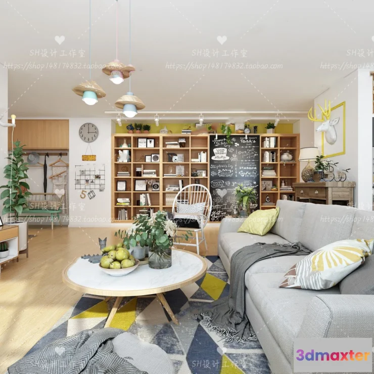 1118330 - LIVING ROOM 3D SCENES - VRAY RENDER - 534