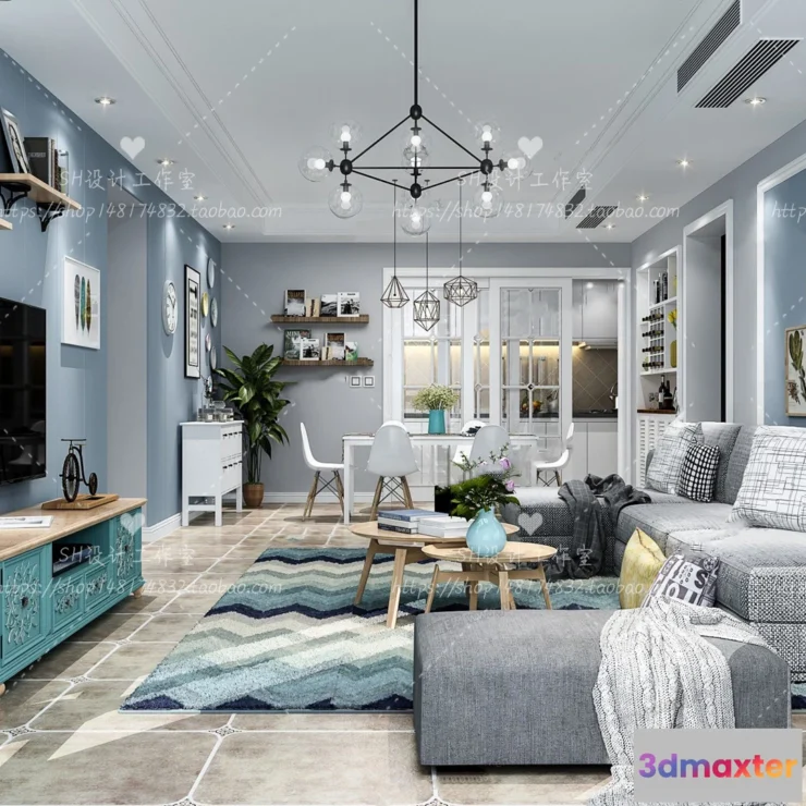 1118332 - LIVING ROOM 3D SCENES - VRAY RENDER - 535