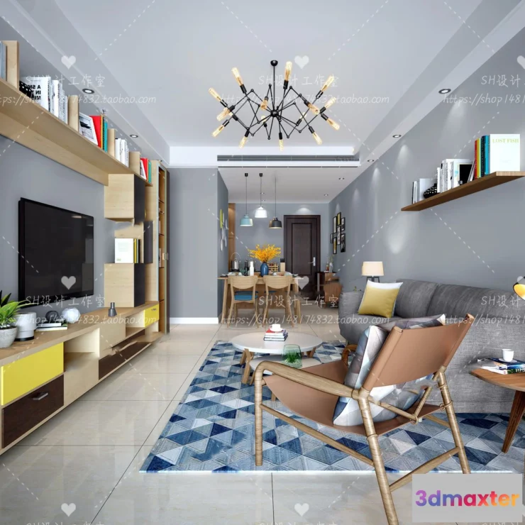 1118340 - LIVING ROOM 3D SCENES - VRAY RENDER - 539