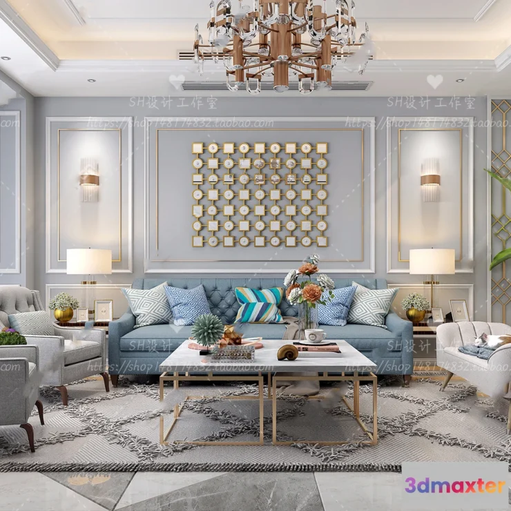 1118350 - LIVING ROOM 3D SCENES - VRAY RENDER - 544