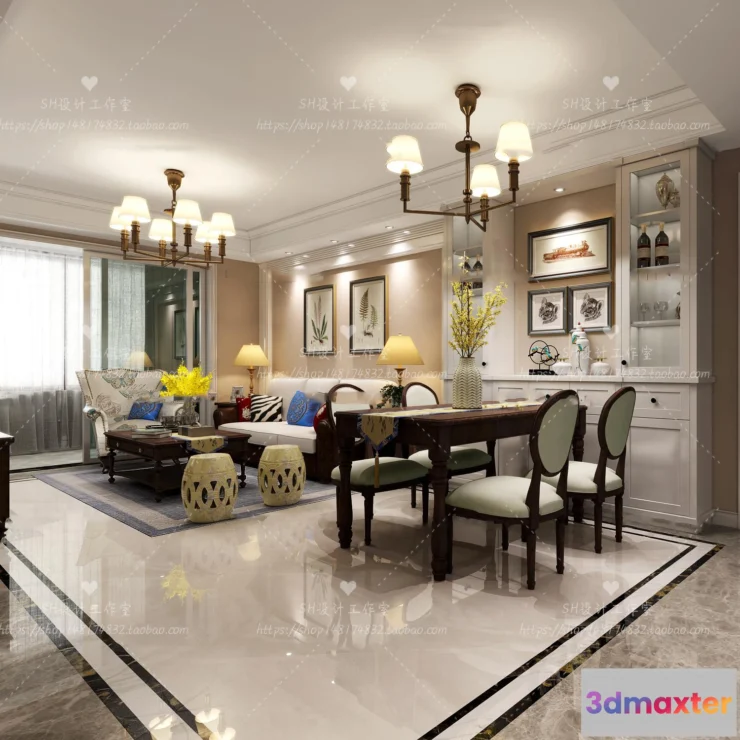 1118370 - LIVING ROOM 3D SCENES - VRAY RENDER - 554