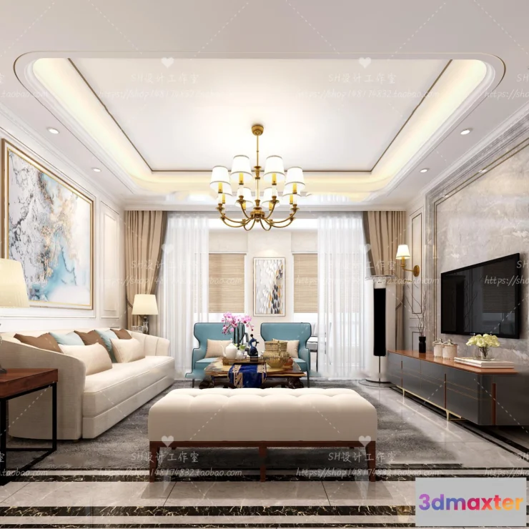 1118374 - LIVING ROOM 3D SCENES - VRAY RENDER - 556
