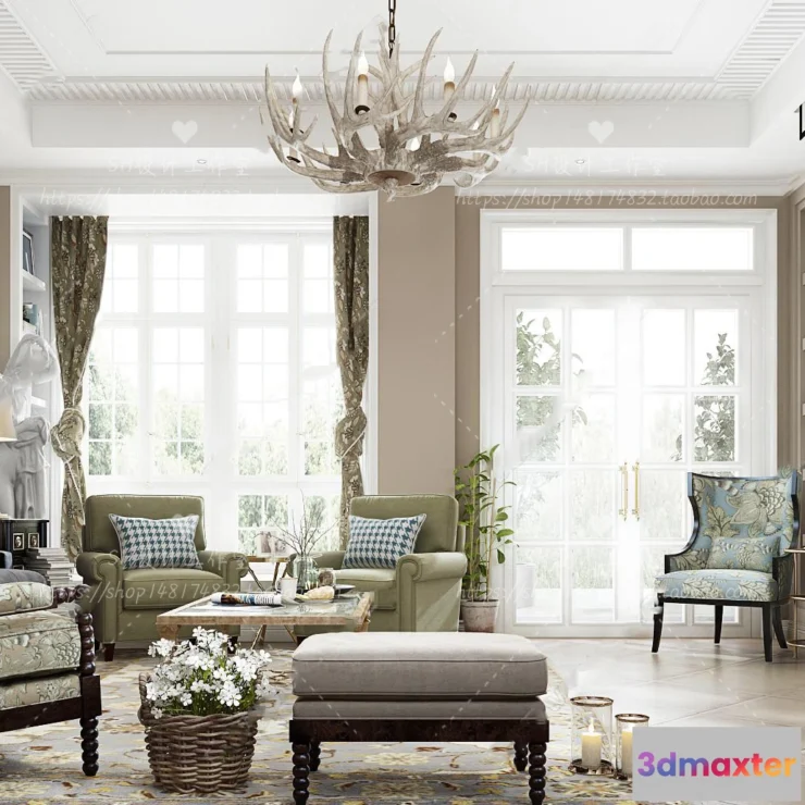 1118378 - LIVING ROOM 3D SCENES - VRAY RENDER - 558