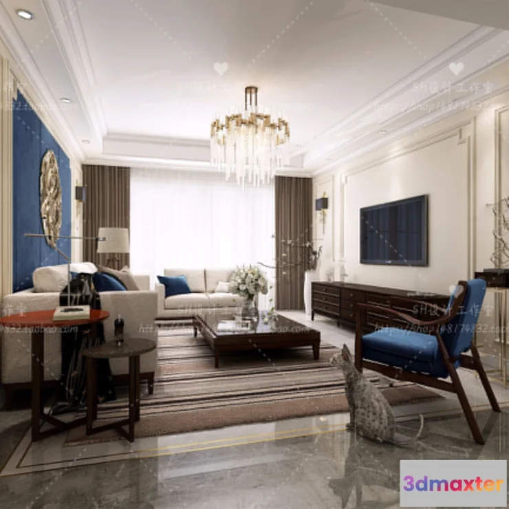 1118386 - LIVING ROOM 3D SCENES - VRAY RENDER - 562