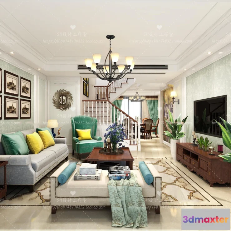 1118388 - LIVING ROOM 3D SCENES - VRAY RENDER - 563