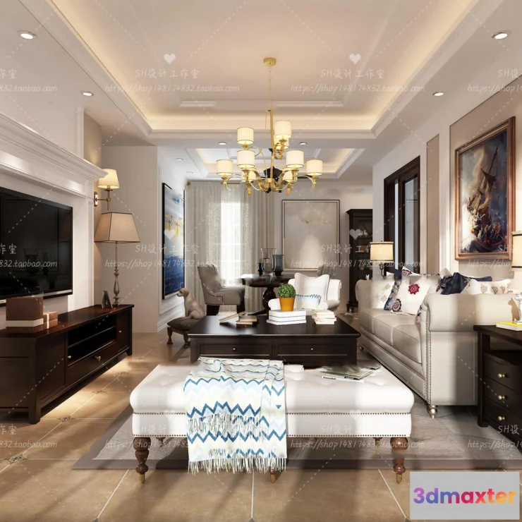 1118392 - LIVING ROOM 3D SCENES - VRAY RENDER - 565
