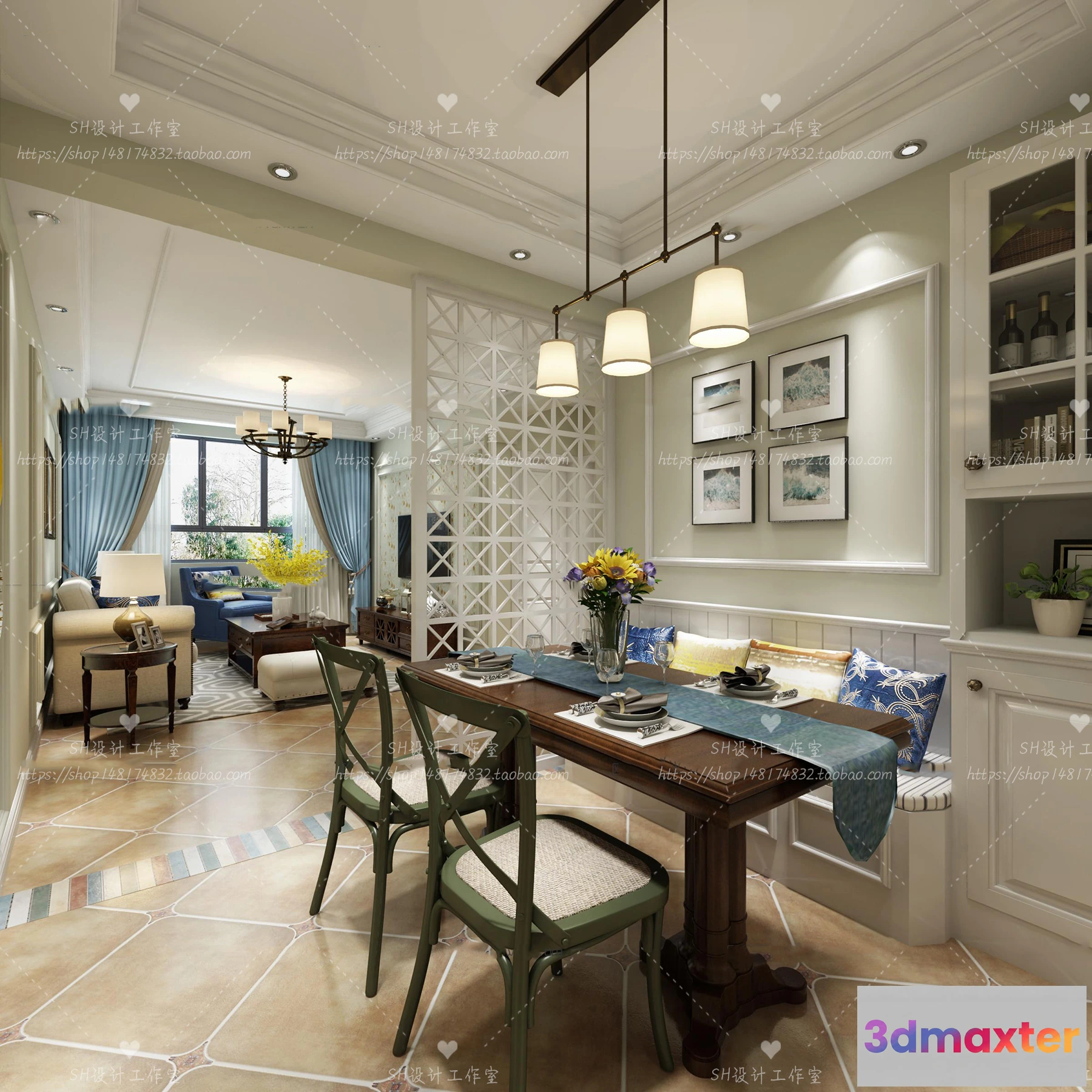 1118394 - LIVING ROOM 3D SCENES - VRAY RENDER - 566