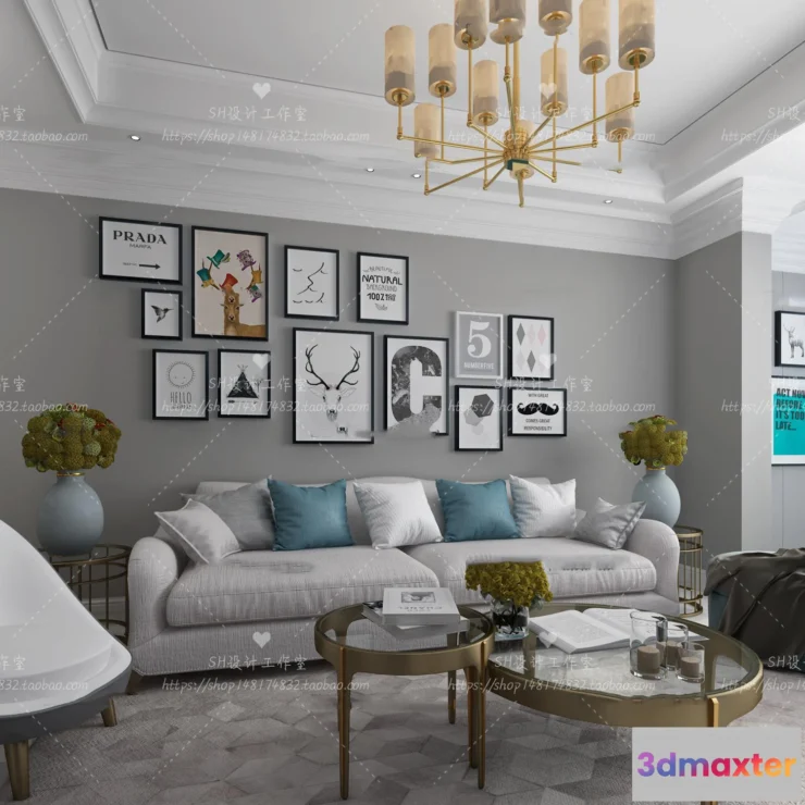 1118398 - LIVING ROOM 3D SCENES - VRAY RENDER - 568