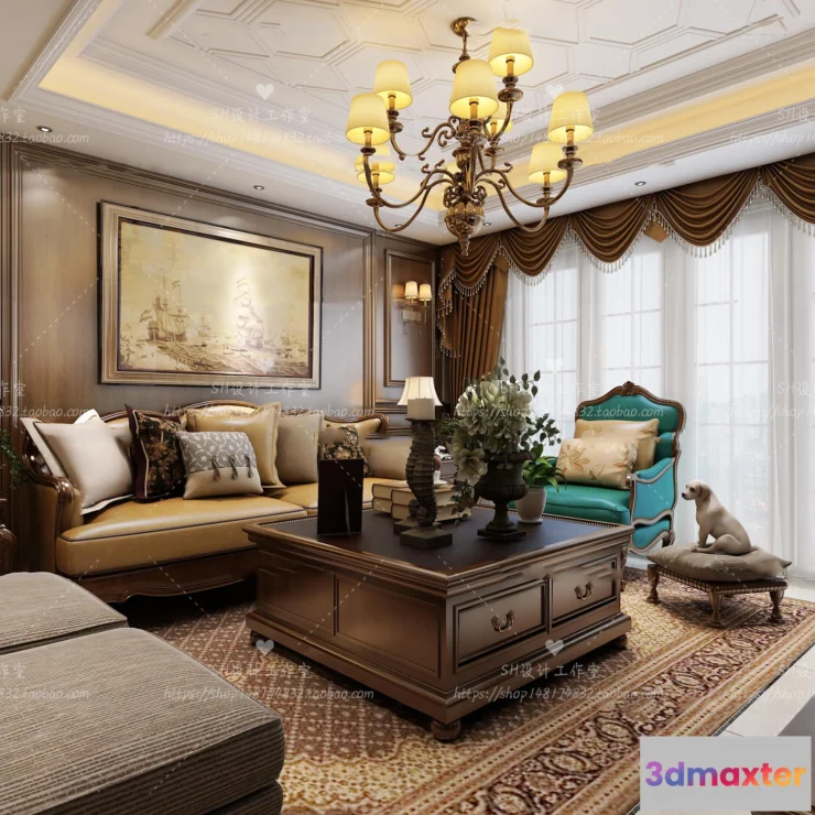 1118402 - LIVING ROOM 3D SCENES - VRAY RENDER - 570