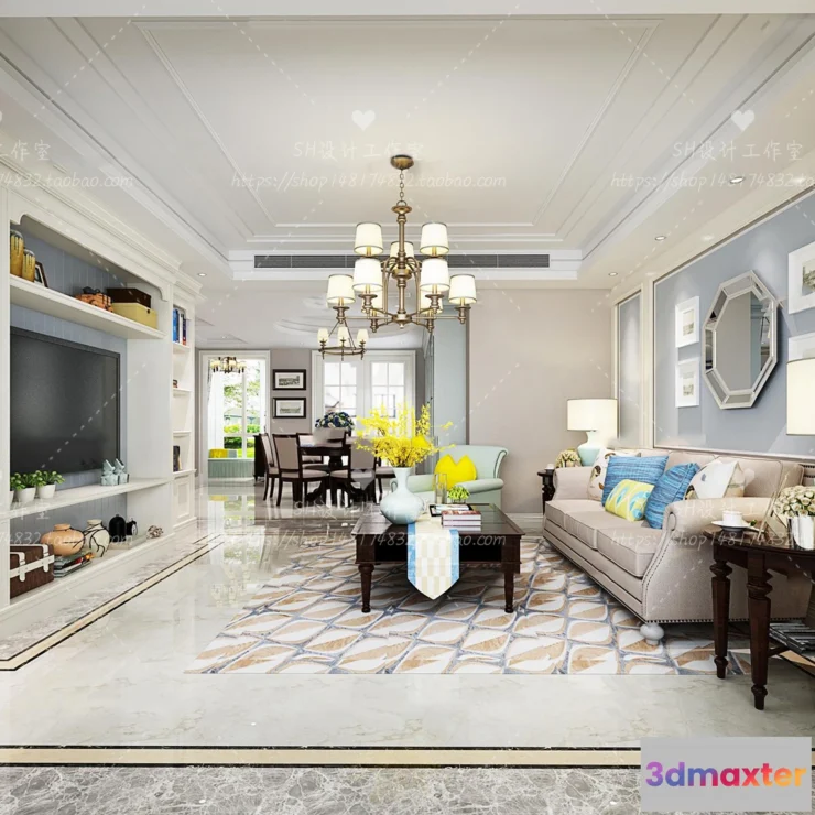 1118408 - LIVING ROOM 3D SCENES - VRAY RENDER - 573