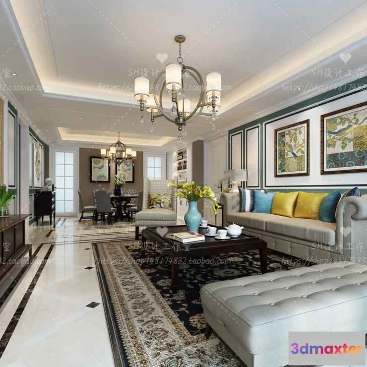 1118412 - LIVING ROOM 3D SCENES - VRAY RENDER - 575