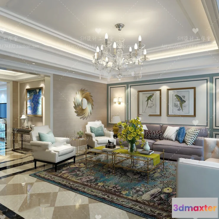 1118418 - LIVING ROOM 3D SCENES - VRAY RENDER - 578