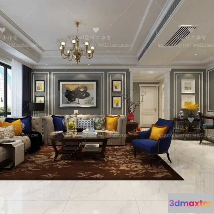 1118420 - LIVING ROOM 3D SCENES - VRAY RENDER - 579
