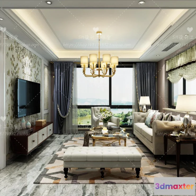 1118428 - LIVING ROOM 3D SCENES - VRAY RENDER - 583