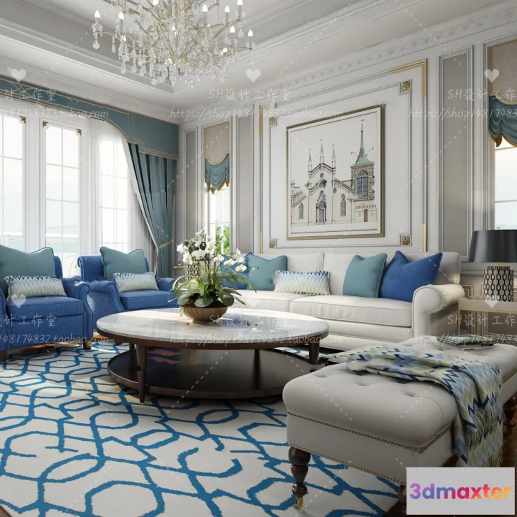 1118430 - LIVING ROOM 3D SCENES - VRAY RENDER - 584