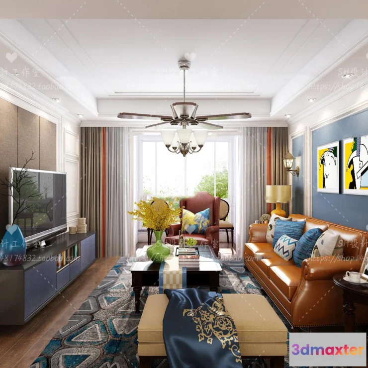1118438 - LIVING ROOM 3D SCENES - VRAY RENDER - 588