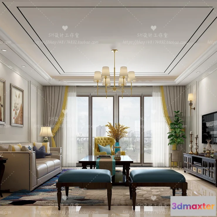 1118440 - LIVING ROOM 3D SCENES - VRAY RENDER - 589