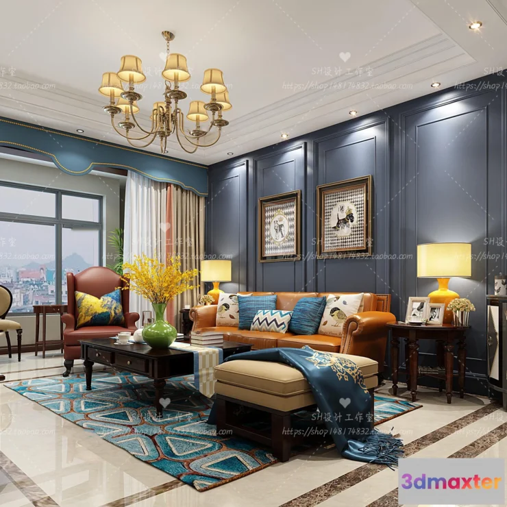 1118452 - LIVING ROOM 3D SCENES - VRAY RENDER - 595