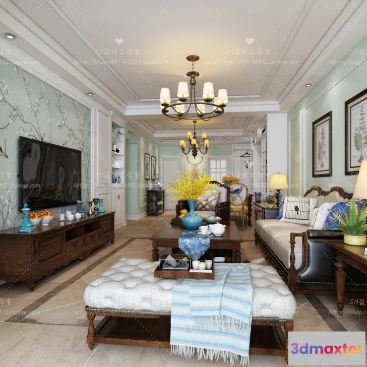 1118456 - LIVING ROOM 3D SCENES - VRAY RENDER - 597