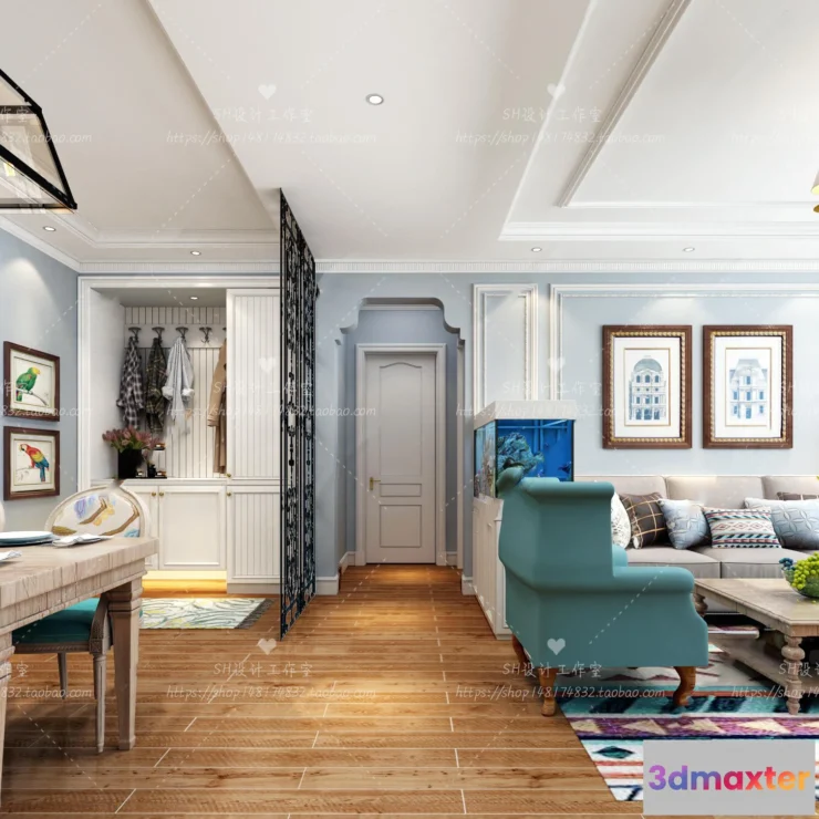 1118472 - LIVING ROOM 3D SCENES - VRAY RENDER - 605