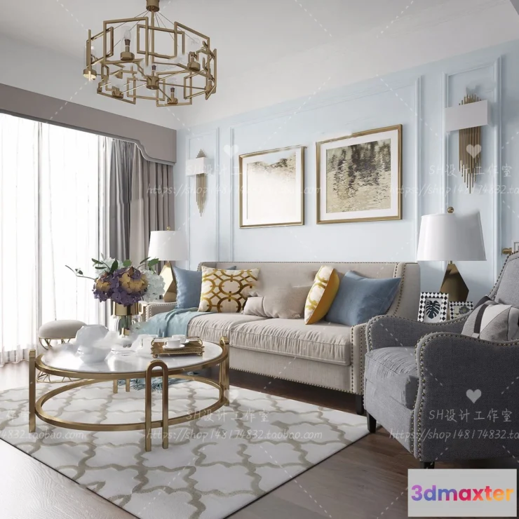 1118490 - LIVING ROOM 3D SCENES - VRAY RENDER - 614