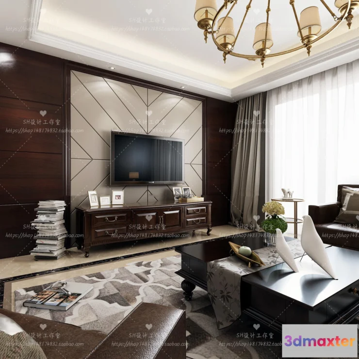 1118512 - LIVING ROOM 3D SCENES - VRAY RENDER - 625