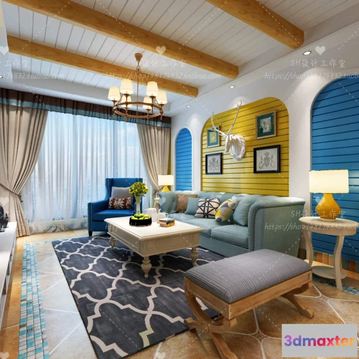 1118520 - LIVING ROOM 3D SCENES - VRAY RENDER - 629