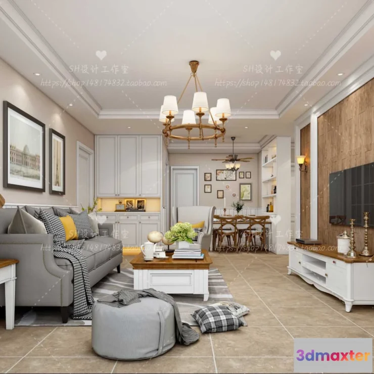 1118538 - LIVING ROOM 3D SCENES - VRAY RENDER - 638