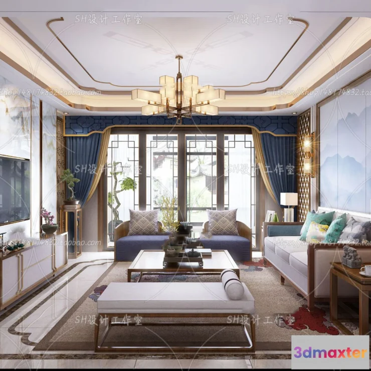 1118558 - LIVING ROOM 3D SCENES - VRAY RENDER - 648