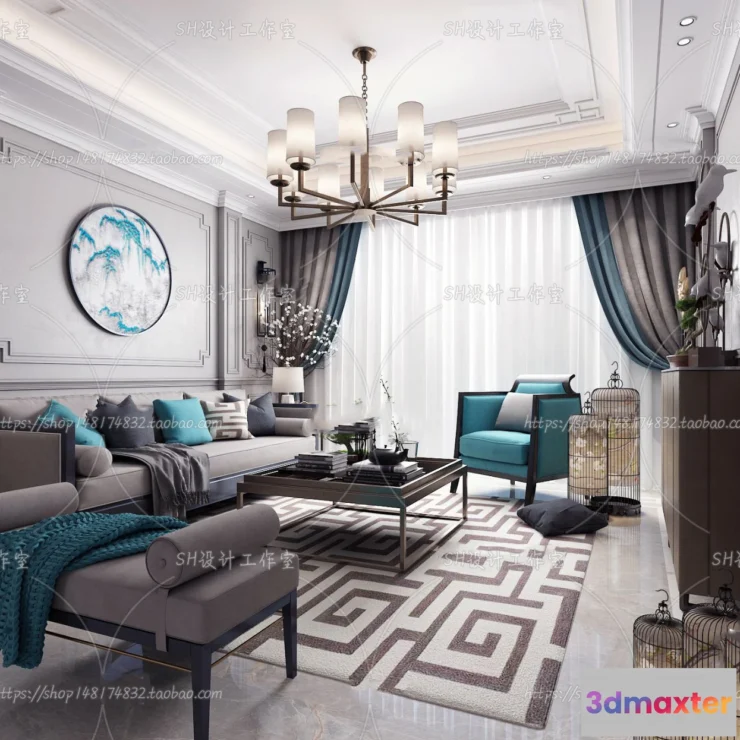 1118560 - LIVING ROOM 3D SCENES - VRAY RENDER - 649