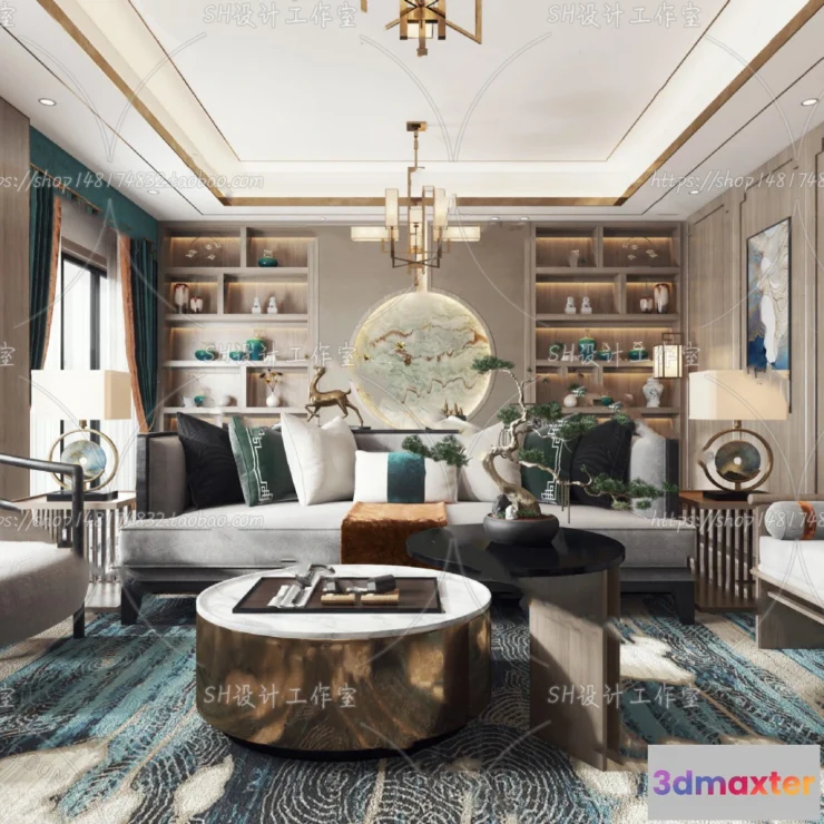 1118562 - LIVING ROOM 3D SCENES - VRAY RENDER - 650