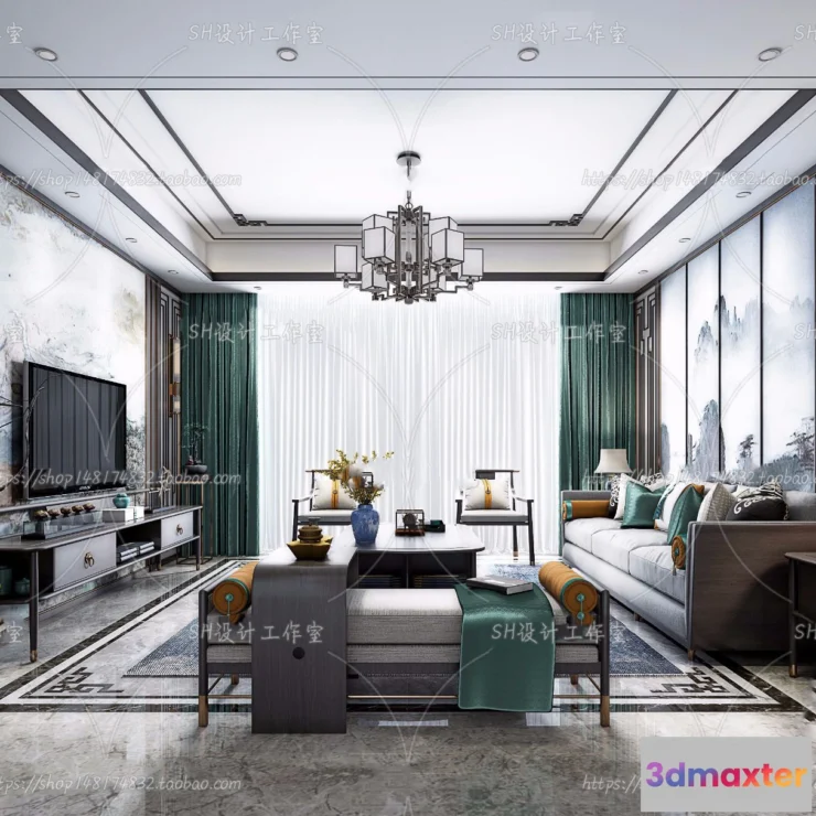 1118564 - LIVING ROOM 3D SCENES - VRAY RENDER - 651