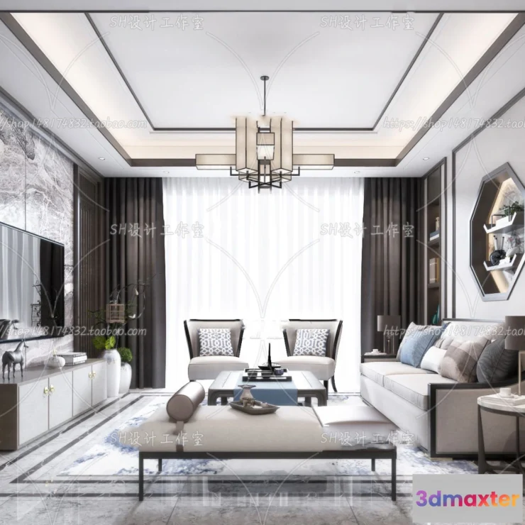 1118568 - LIVING ROOM 3D SCENES - VRAY RENDER - 653