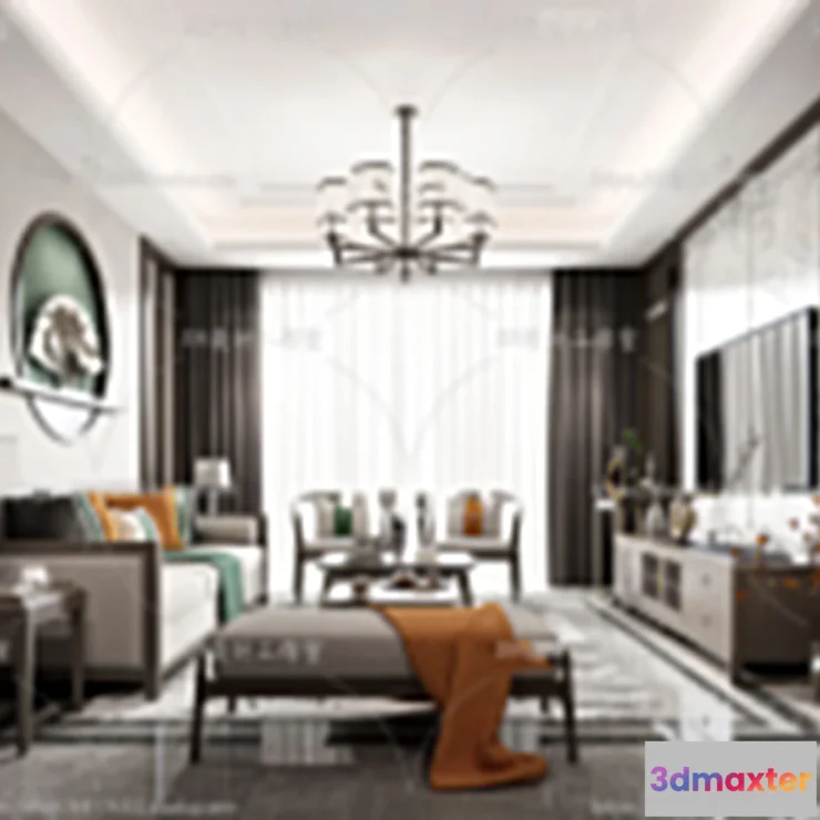 1118576 - LIVING ROOM 3D SCENES - VRAY RENDER - 657
