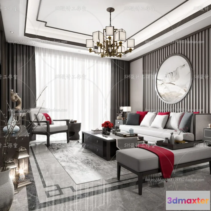1118578 - LIVING ROOM 3D SCENES - VRAY RENDER - 658