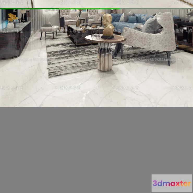 1118594 - LIVING ROOM 3D SCENES - VRAY RENDER - 666