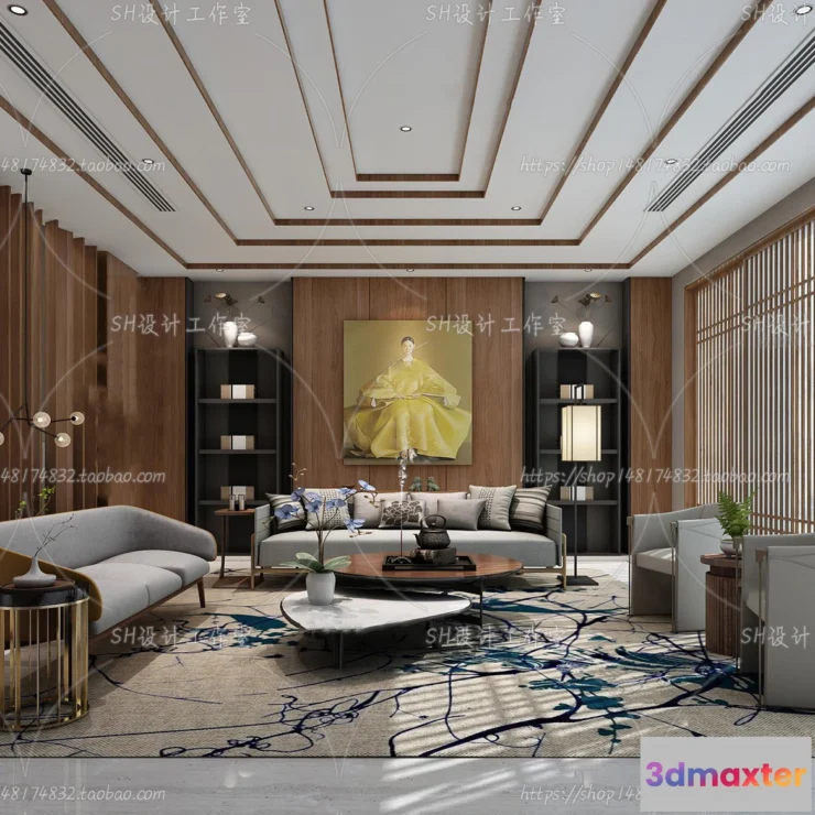 1118596 - LIVING ROOM 3D SCENES - VRAY RENDER - 667