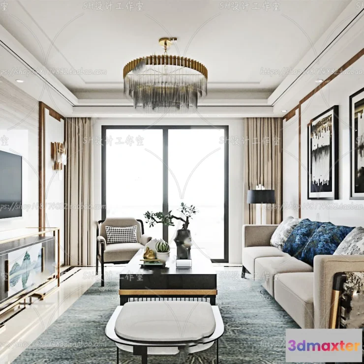 1118620 - LIVING ROOM 3D SCENES - VRAY RENDER - 679