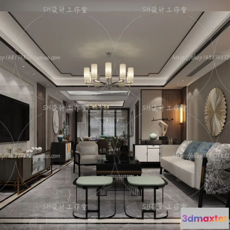 1118652 - LIVING ROOM 3D SCENES - VRAY RENDER - 695