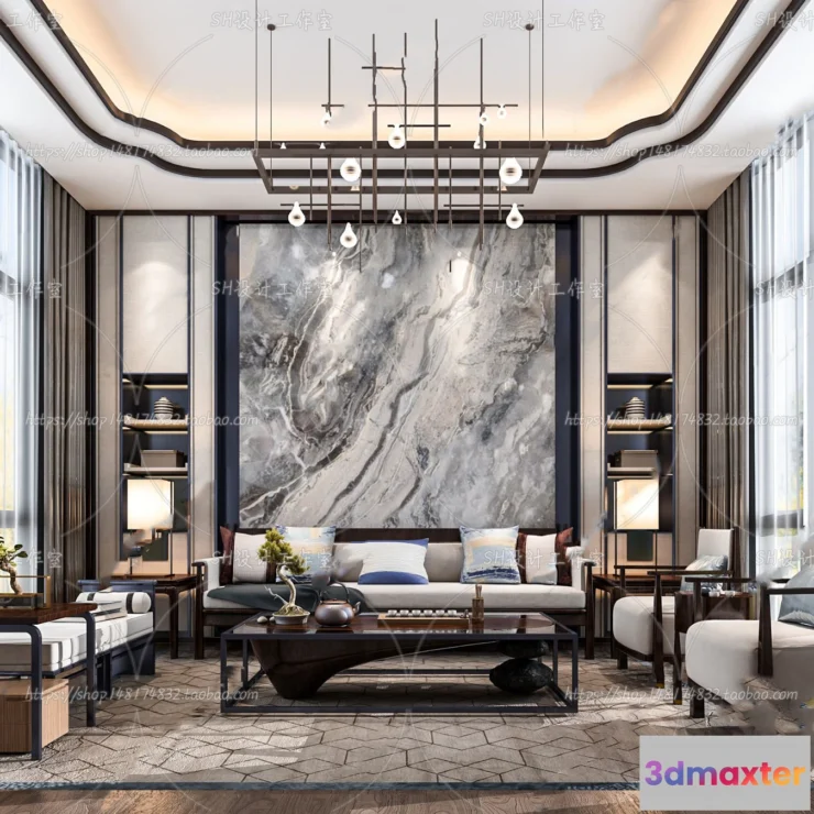 1118664 - LIVING ROOM 3D SCENES - VRAY RENDER - 701