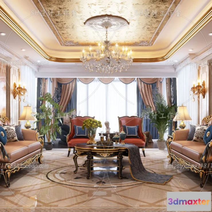 1118678 - LIVING ROOM 3D SCENES - VRAY RENDER - 708