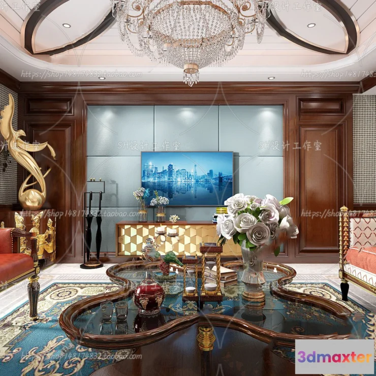 1118684 - LIVING ROOM 3D SCENES - VRAY RENDER - 711