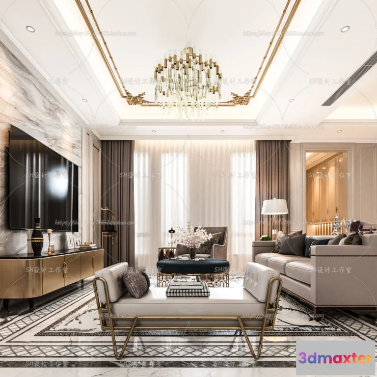 1118686 - LIVING ROOM 3D SCENES - VRAY RENDER - 712