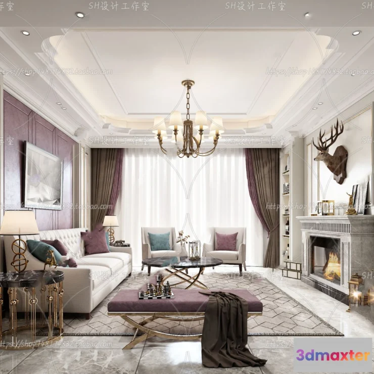 1118688 - LIVING ROOM 3D SCENES - VRAY RENDER - 713