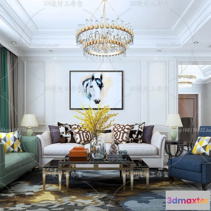 1118696 - LIVING ROOM 3D SCENES - VRAY RENDER - 717