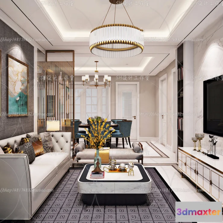 1118698 - LIVING ROOM 3D SCENES - VRAY RENDER - 718