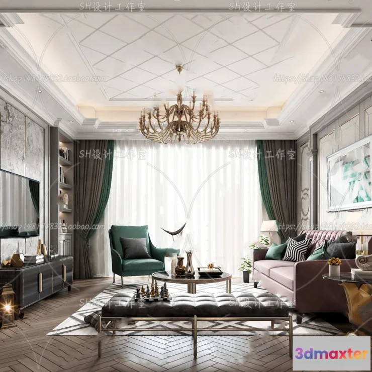 1118700 - LIVING ROOM 3D SCENES - VRAY RENDER - 719